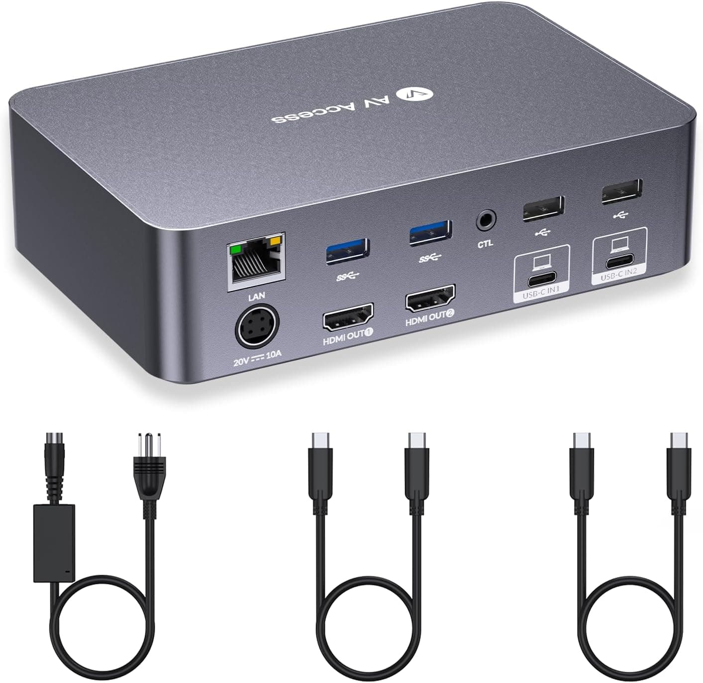 AV Access KVM Switch Dock 4K, 60W PD 📺