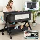 Thumbnail 1 de Baby Bassinet 3-in-1 Bedside Sleeper with Wheels 👶