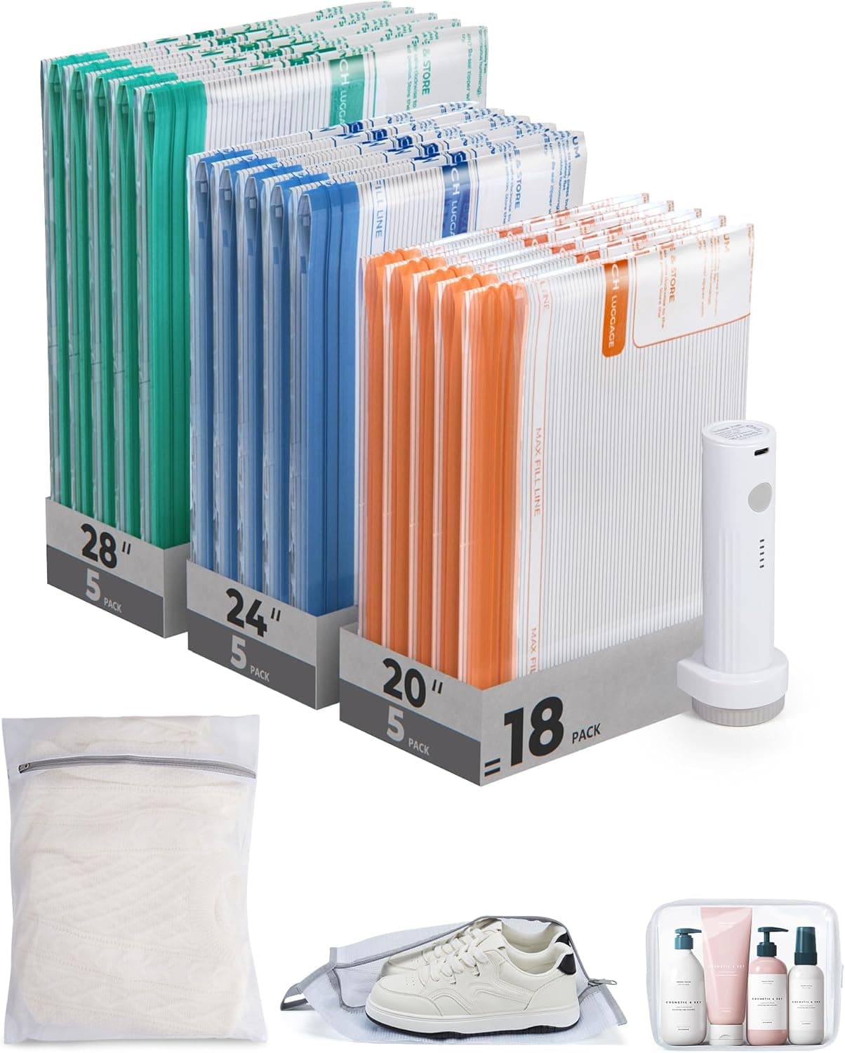 BAGSMART Vacuum Storage Bags 18-pack 🧳