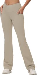 Thumbnail 3 de baleaf V Crossover Flare Leggings with Pockets 🩳