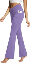 Thumbnail 4 de baleaf V Crossover Flare Leggings with Pockets 🩳