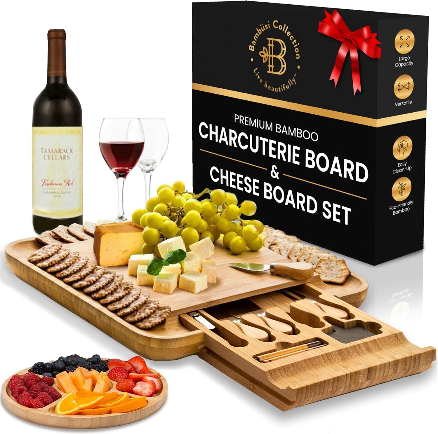 Bamboo Charcuterie Board Gift Set 2025 🧀