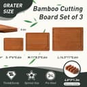 Thumbnail 1 de 3-Pack Bamboo Cutting Board Set ⚙️