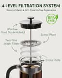 Thumbnail 3 de BAYKA French Press 34 oz Travel Coffee Maker ☕