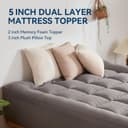 Thumbnail 1 de BDEUS Dual Layer 5 Inch Memory Foam Mattress Topper, King Size ⚙️