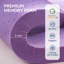 Thumbnail 4 de BDEUS Dual Layer 5 Inch Memory Foam Mattress Topper, King Size ⚙️