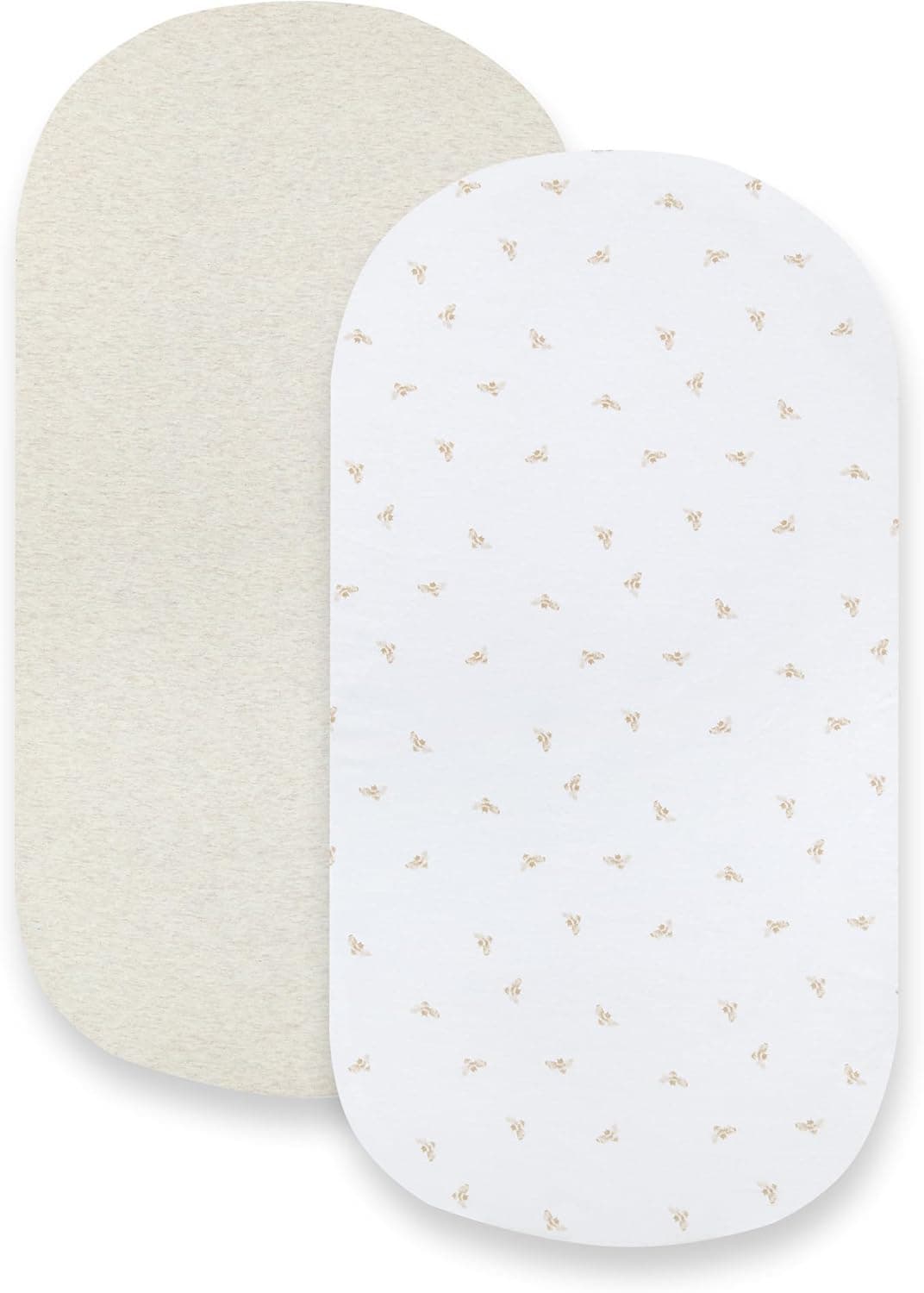 BeesNug Bassinet Sheet 100% Organic Cotton 15 x 33 in ⌚