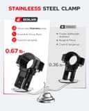 Thumbnail 4 de Benlari CNC Highway Pegs 1in Stainless Steel 🏍️