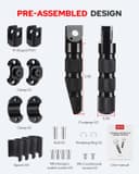 Thumbnail 6 de Benlari CNC Highway Pegs 1in Stainless Steel 🏍️