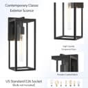 Thumbnail 2 de Bestshared Outdoor Wall Lantern 13.4IN Sconce 🏮