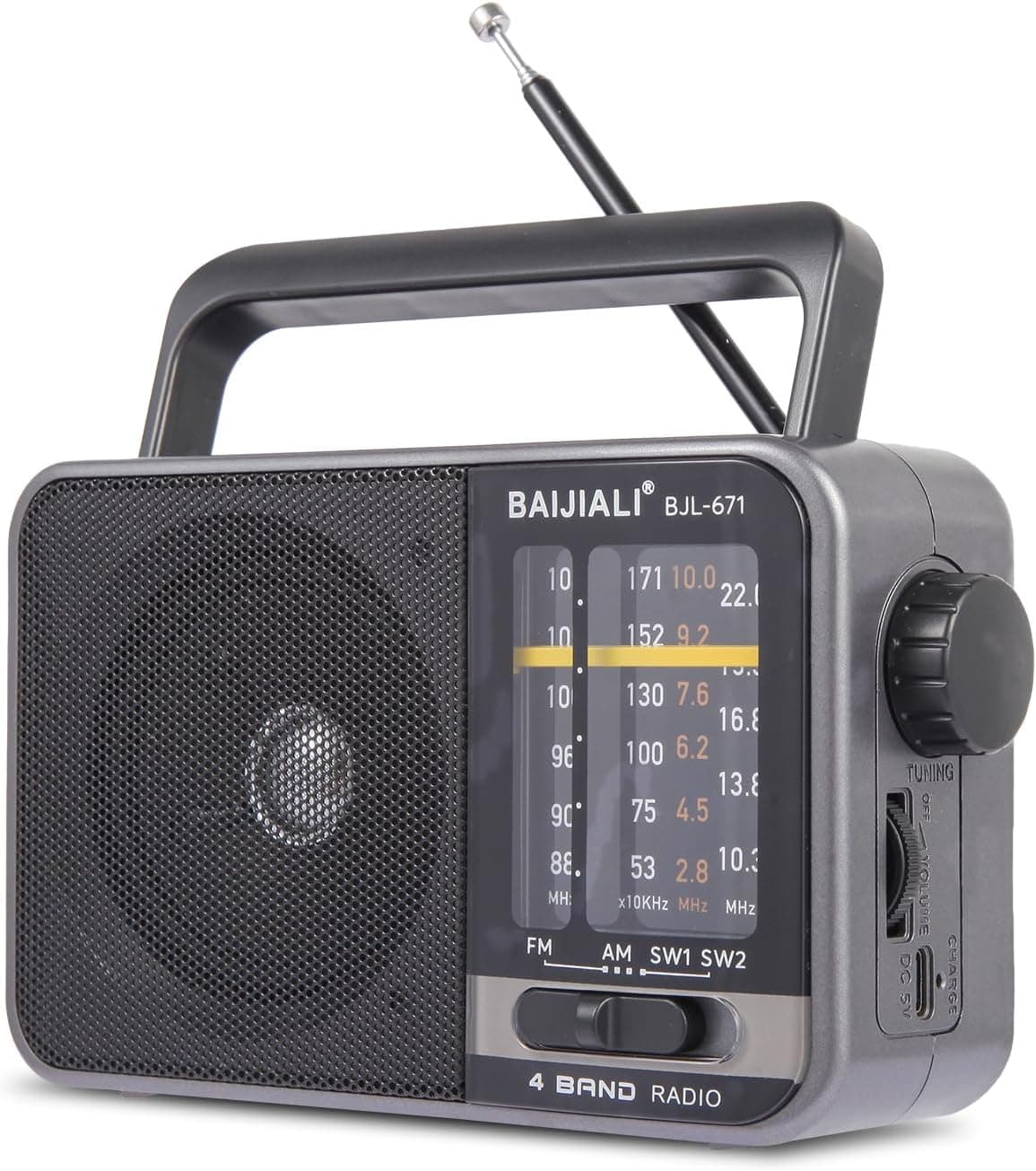 BJL-671 Portable AM/FM Transistor Radio with USB 1️⃣📻