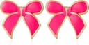 Thumbnail 3 de Black Bow Stud Earrings dainty hypoallergenic jewelry 💍