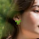 Thumbnail 4 de Black Bow Stud Earrings dainty hypoallergenic jewelry 💍