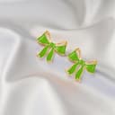 Thumbnail 6 de Black Bow Stud Earrings dainty hypoallergenic jewelry 💍