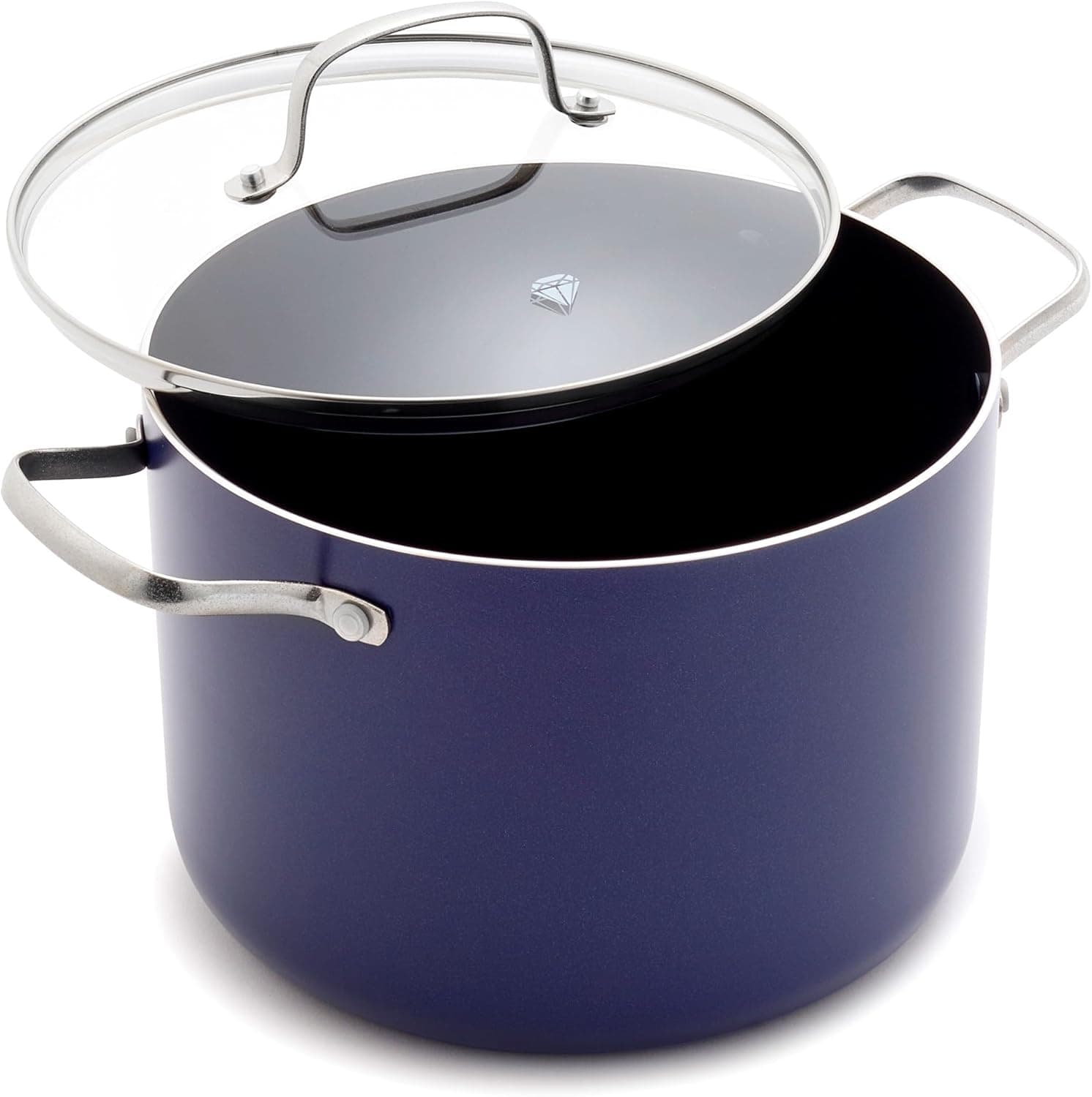Blue Diamond 8QT Nonstick Stockpot with Glass Lid 🍲