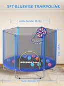 Thumbnail 3 de BLUERISE 60" Kids Trampoline with Hoop 60" 🧸