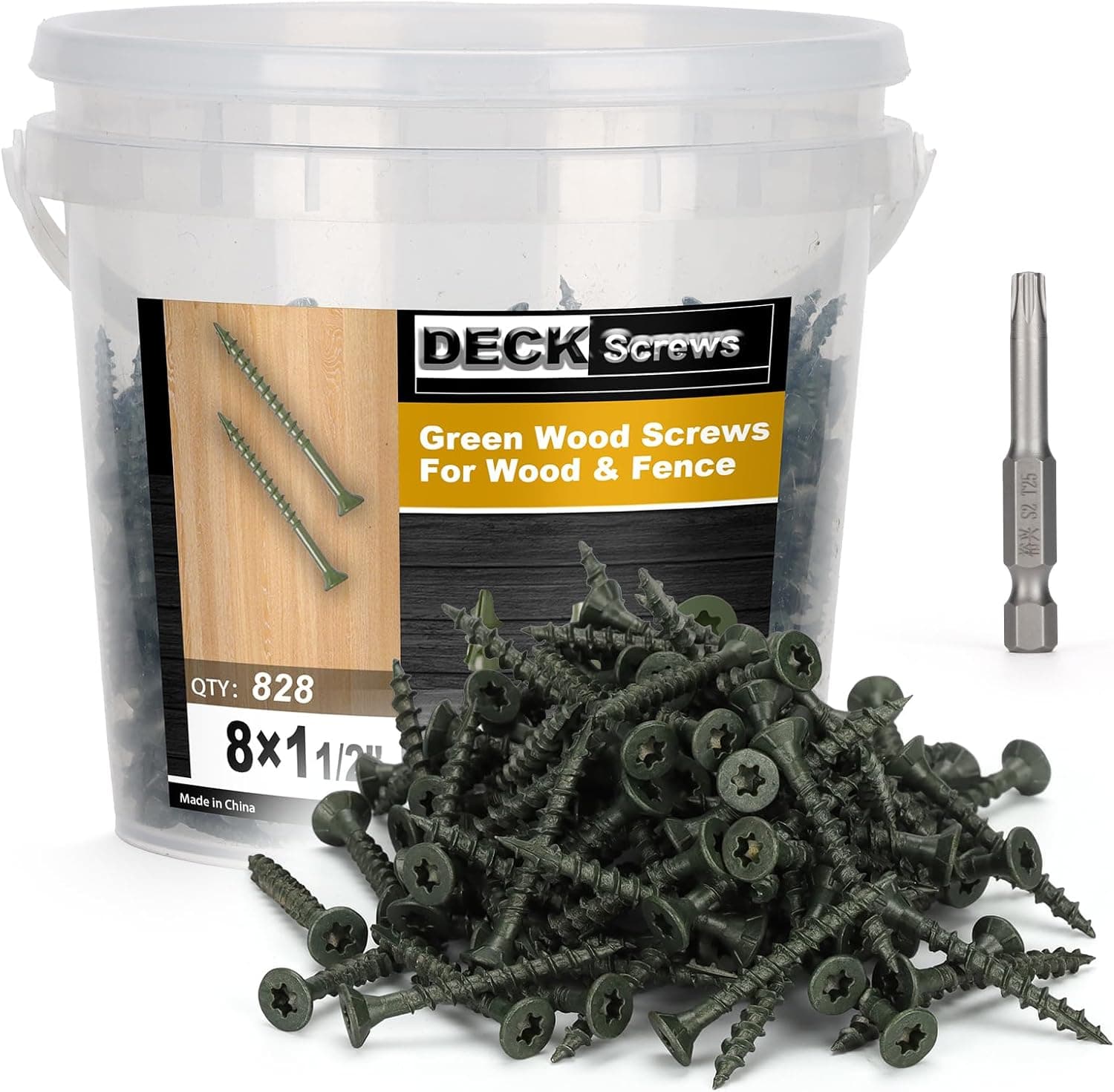 Bobibbi #8 x 1-1/2 Deck Screws, T25 Star Drive 🛠️