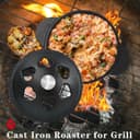 Thumbnail 1 de BOLVOUD Cast Iron Smoker Roaster 🍳