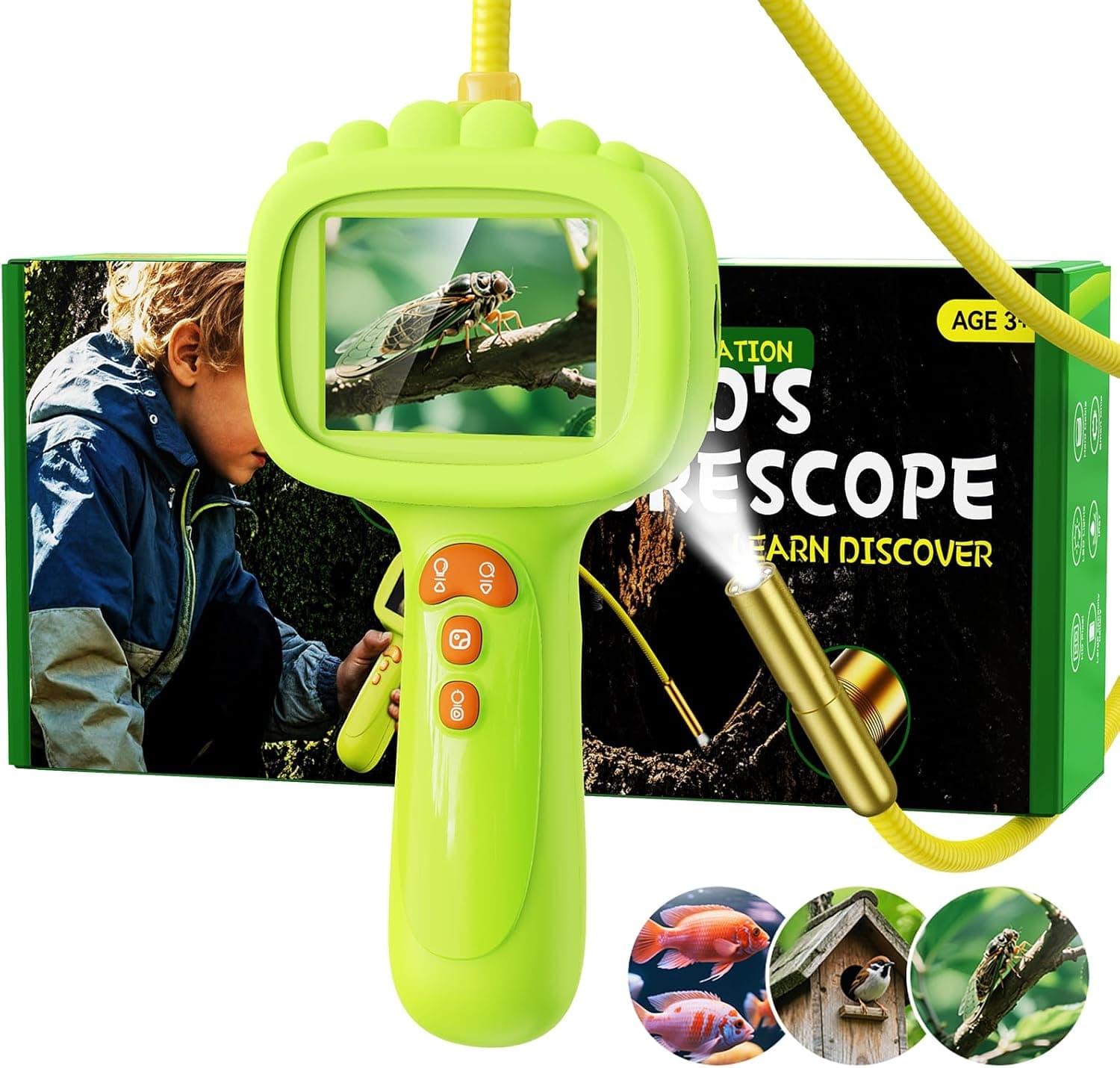 Borescope Snake Camera for Kids 4–10 📷