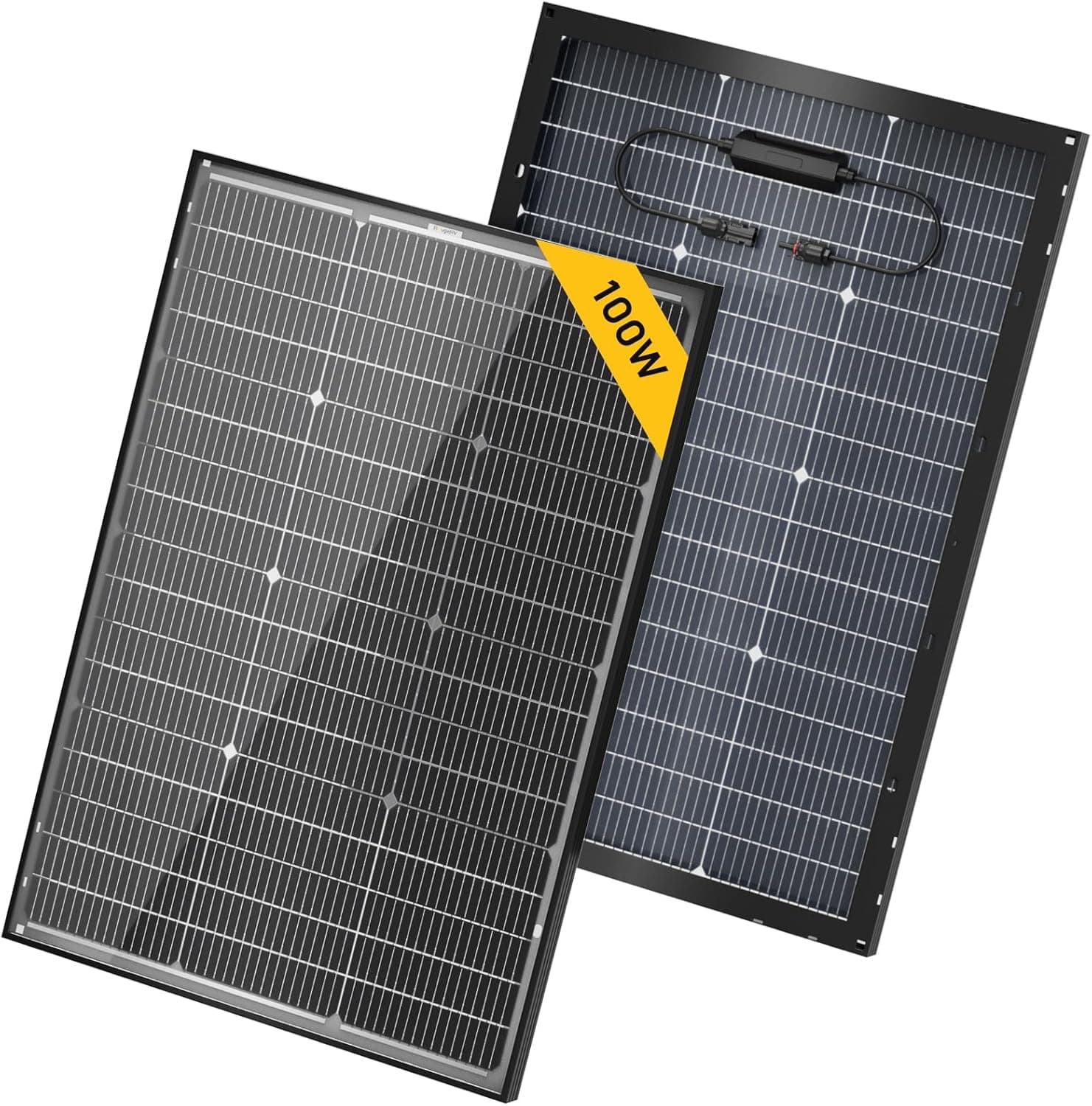 BougeRV N-Type 100W 12V Bifacial Solar Panel for RVs 🚐