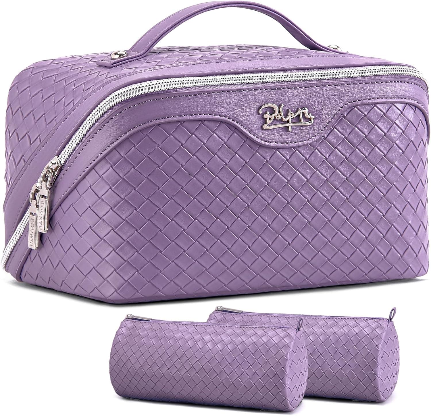 BOYATU L01 Purple travel makeup bag 3-piece set 🎒