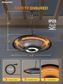 Thumbnail 4 de BrewVox 1500W Carbon Infrared Heater 📺