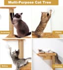 Thumbnail 3 de Brown Wall Mounted Cat Wall Climber 49″ tall 🐱
