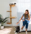 Thumbnail 4 de Brown Wall Mounted Cat Wall Climber 49″ tall 🐱