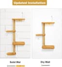 Thumbnail 5 de Brown Wall Mounted Cat Wall Climber 49″ tall 🐱