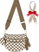 Thumbnail 6 de Bum Bags Checkered Crossbody Bag Large Nylon Fanny Pack 🎒