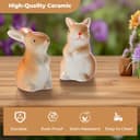 Thumbnail 5 de Bunny Ceramic Toilet Bolt Caps for Decor 🎯