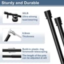Thumbnail 5 de Byondeth Curtain Rod 28–120 in Adjustable, 1 in Diameter 🪟