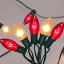 Thumbnail principal de C9 Red and White Christmas String Lights 26 Red Frosted Bulbs 🎄