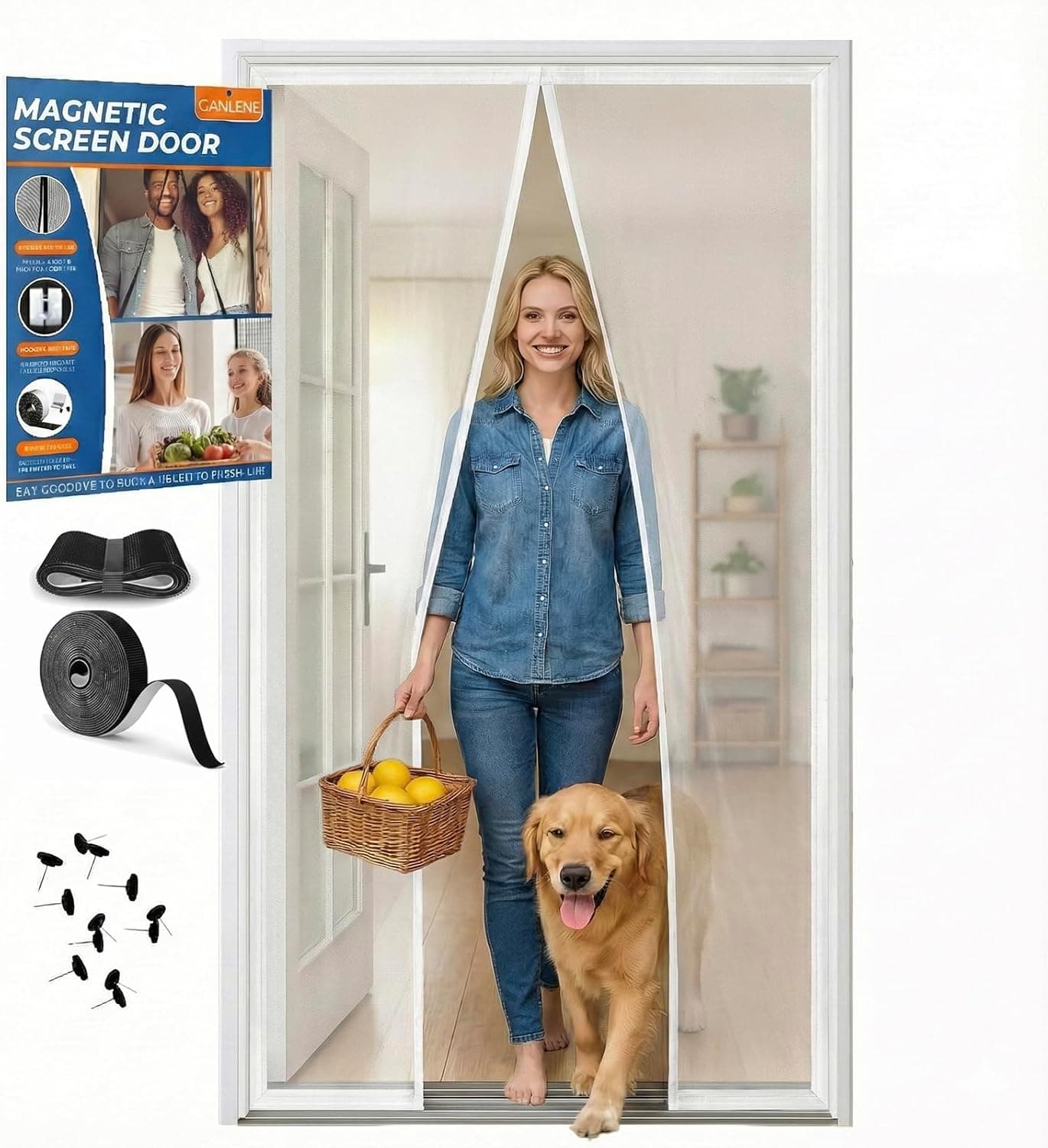 CANLENE Premium Magnetic Screen Door 1-pack 🚪