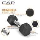 Thumbnail 2 de CAP Barbell 150 LB Coated Hex Dumbbell Set 🏋️♂️