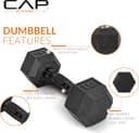 Thumbnail 2 de CAP Barbell 150 lb Hex Dumbbell Set with Rack 🏋️♂️