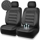 Thumbnail 1 de CAR PASS 3D Foam Leather Front Seat Covers, Charcoal Gray 🚗