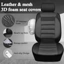 Thumbnail 2 de CAR PASS 3D Foam Leather Front Seat Covers, Charcoal Gray 🚗