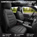 Thumbnail 7 de CAR PASS 3D Foam Leather Front Seat Covers, Charcoal Gray 🚗