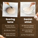 Thumbnail 3 de Casa Crest Sourdough Bread Baking Kit with 2 Bannetons 🍞