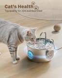 Thumbnail 1 de Cat Water Fountain Stainless Steel 2.2L Quiet Fountain for Cats 💧🐱