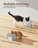 Thumbnail 5 de Cat Water Fountain Stainless Steel 2.2L Quiet Fountain for Cats 💧🐱