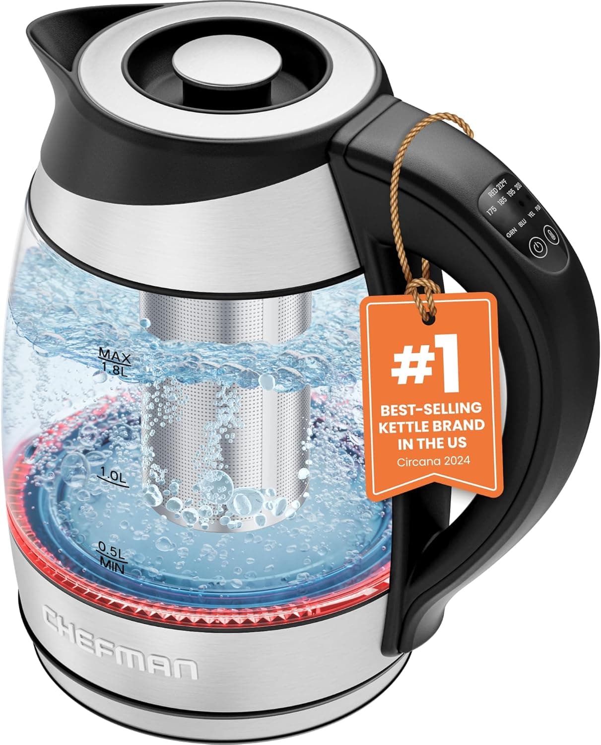 Chefman Kettle with 5 Presets ⚡