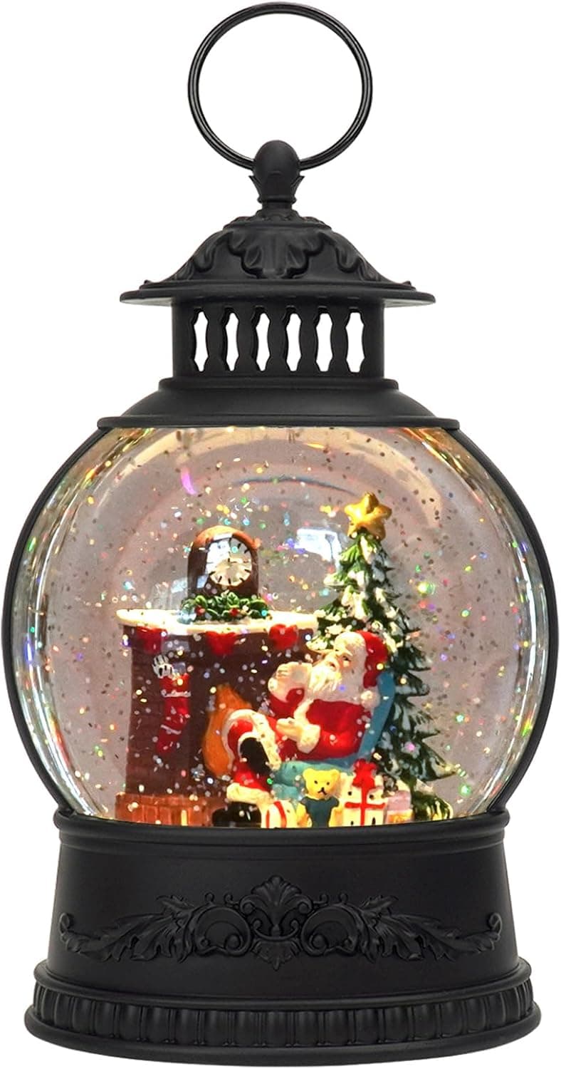 Christmas Snow Globe Water Lantern with Timer and Music 🎁