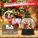 Thumbnail 2 de Christmas Snow Globe Water Lantern with Timer and Music 🎁