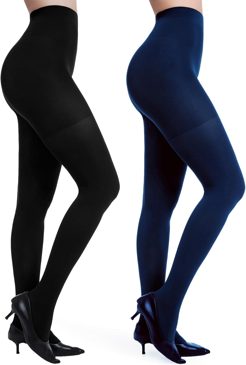 Citystl 2 Pairs Black 60D Tights for Women 🧦