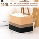 Thumbnail 4 de CLHMILY&Z Square Cotton Rope Storage Basket 110L 🧺