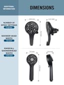 Thumbnail 1 de Cobbe High Pressure 3-Way Shower Head Combo 🚿