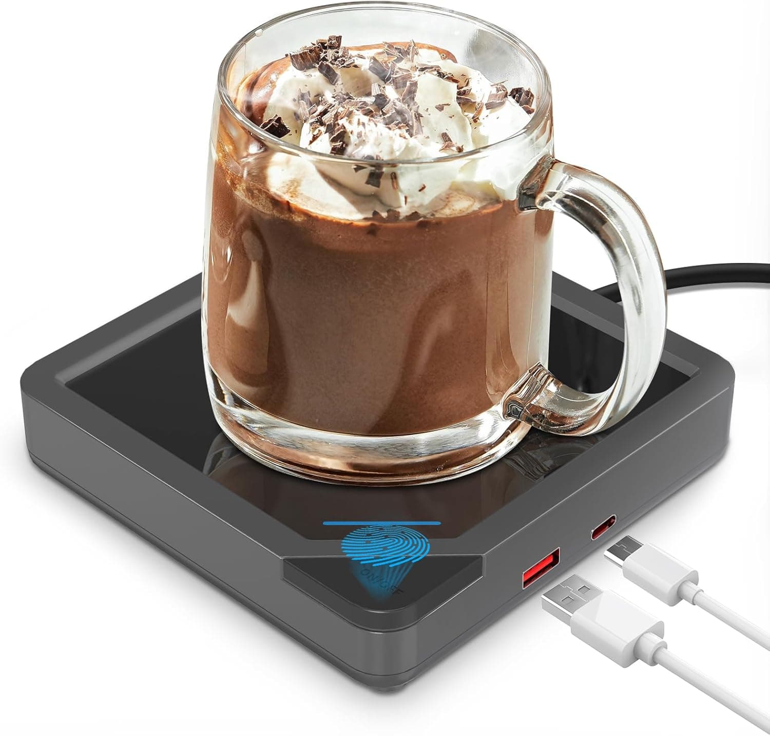 Coffee Mug Warmer with 2 USB Ports ⚡