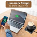 Thumbnail 2 de Coffee Mug Warmer with 2 USB Ports ⚡